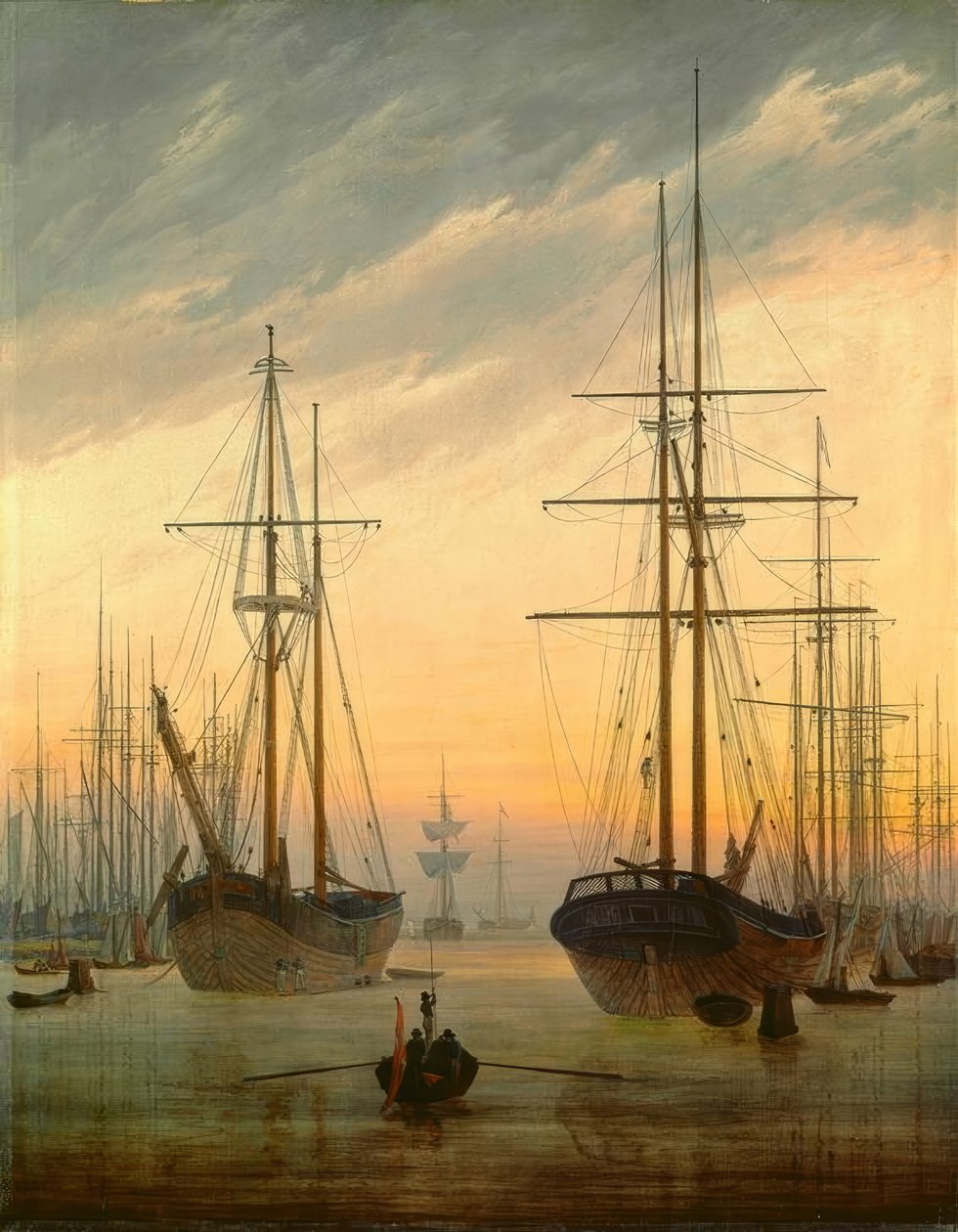 View of a Harbor by Caspar David Friedrich