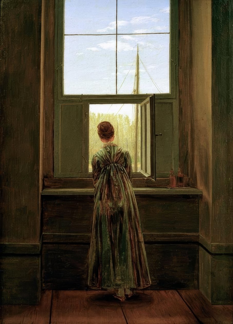 Woman at the Window by Caspar David Friedrich