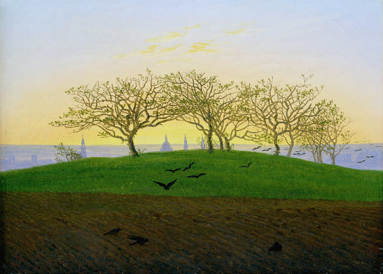 Hills and Ploughed Fields near Dresden by Caspar David Friedrich
