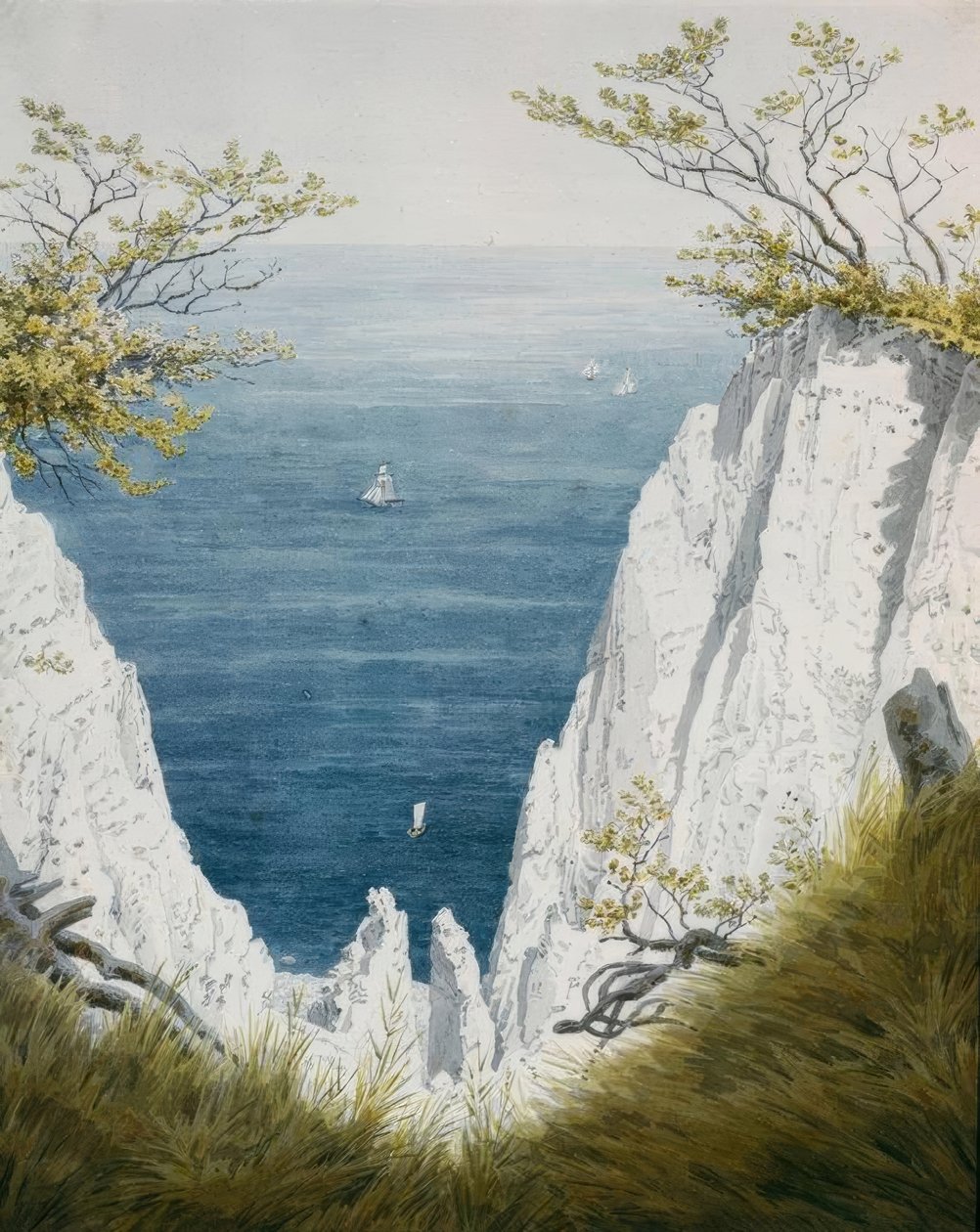 Chalk Cliffs on Rügen by Caspar David Friedrich