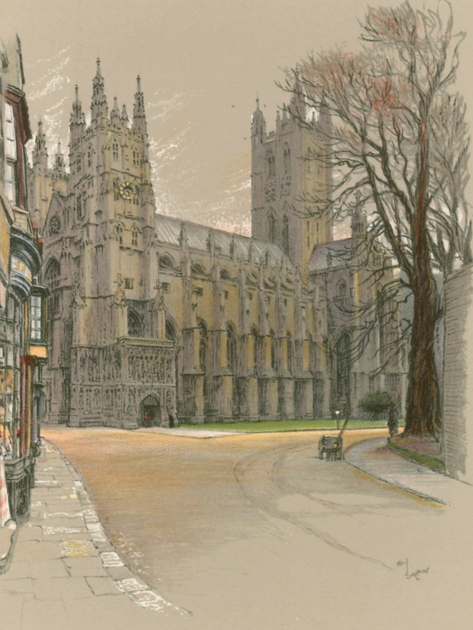 Canterbury Cathedral by Cecil Charles Windsor Aldin