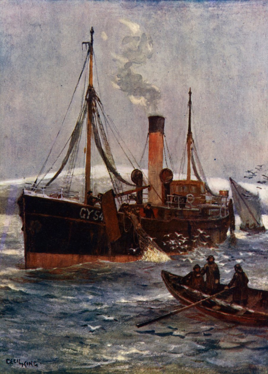 An Iceland Steam Trawler, c.1910 by Cecil King