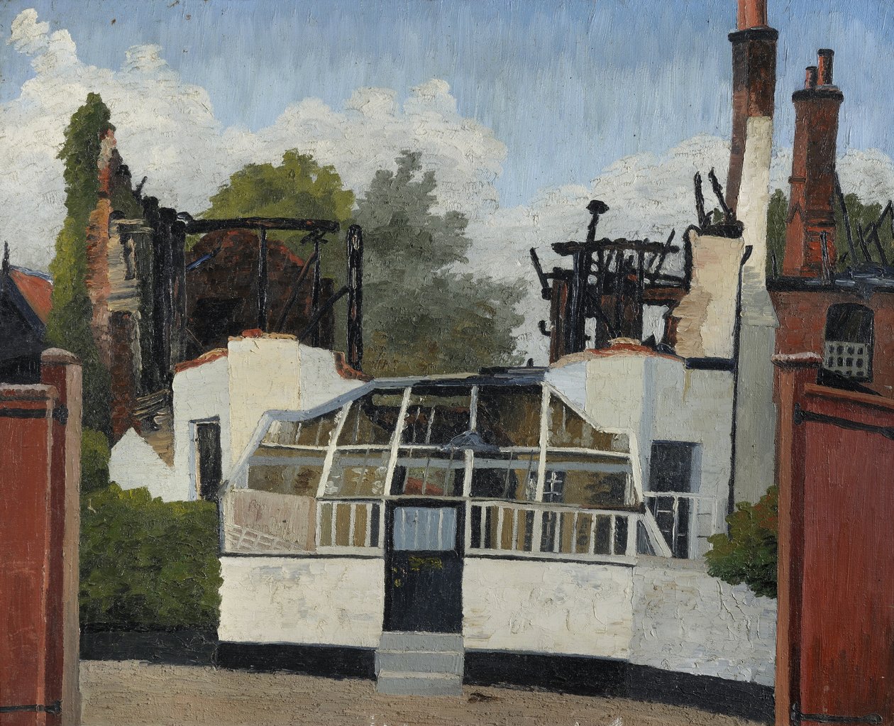 Gutted school, Dedham by Cedric Morris
