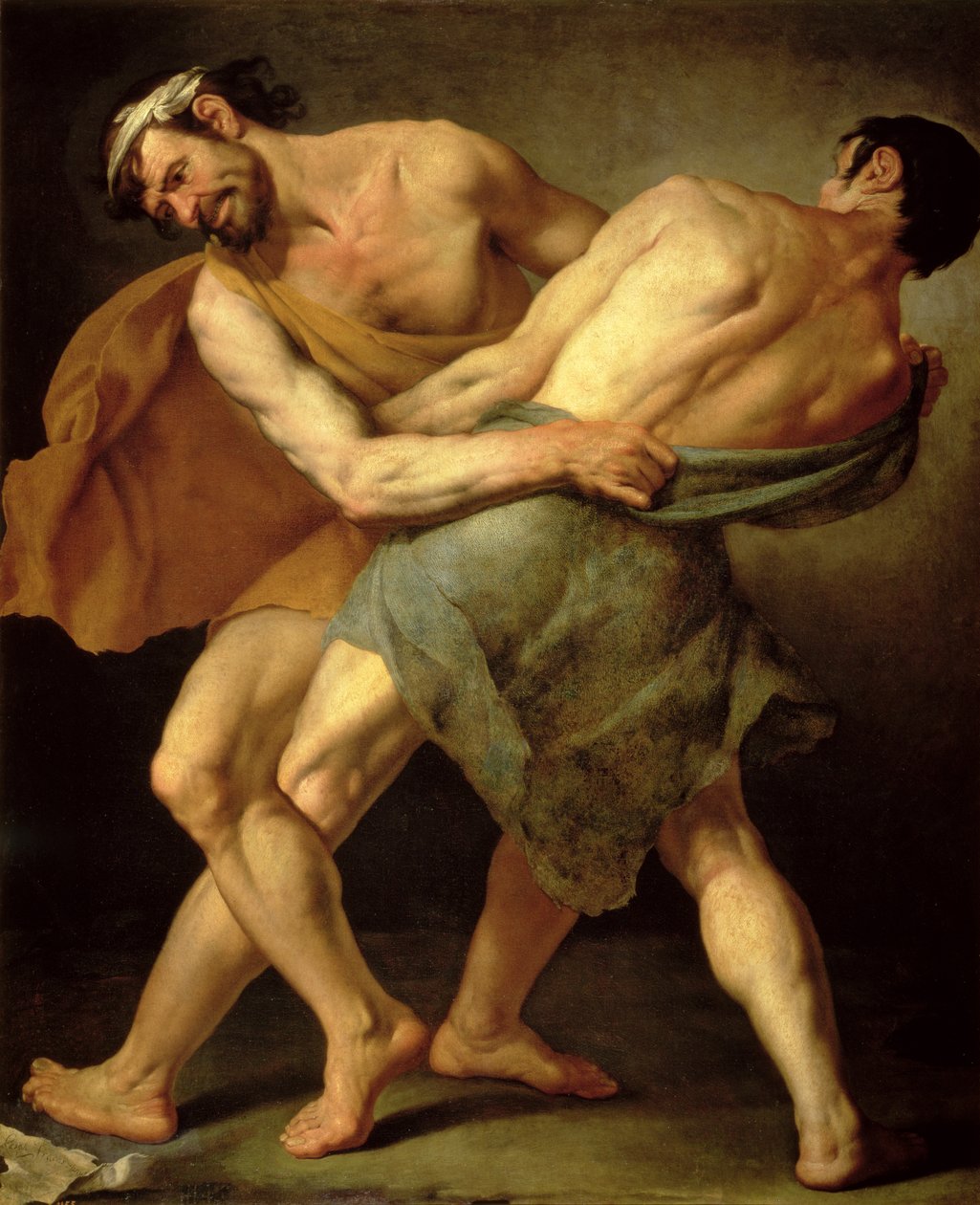 Two Wrestlers by Cesare Francazano