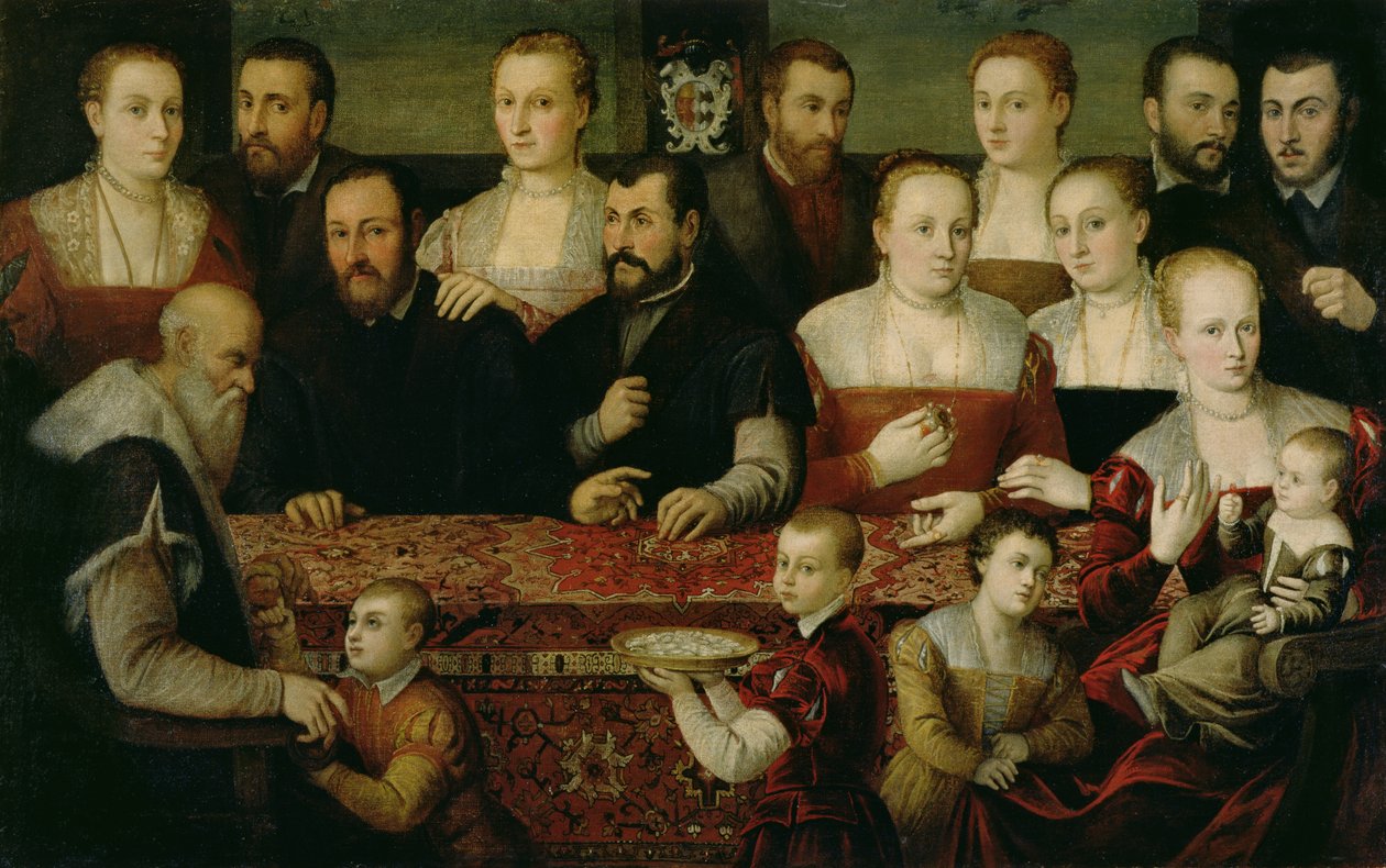 Portrait of a Large Family by Cesare Vecellio