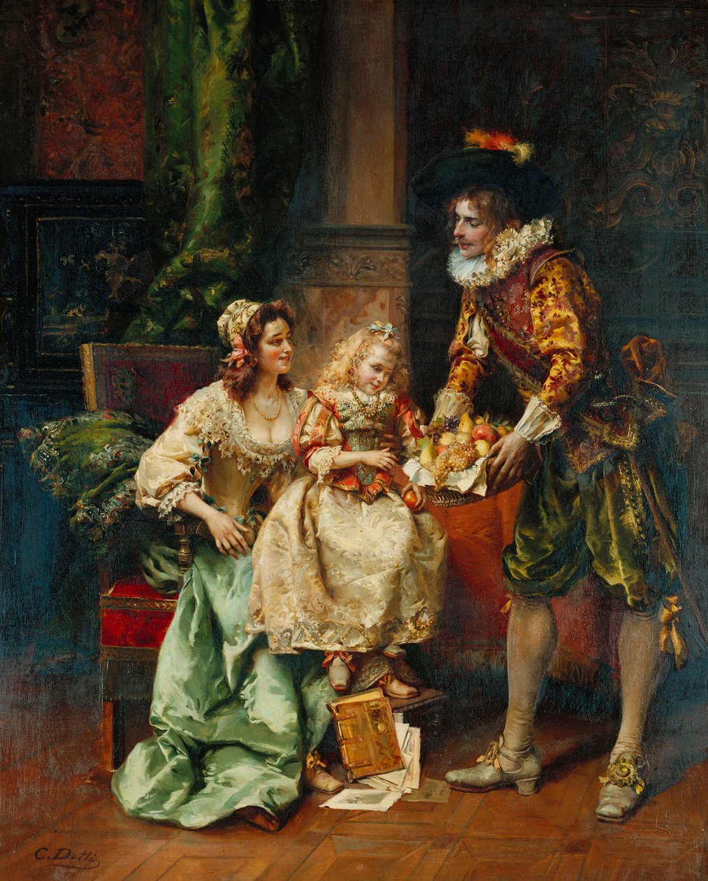 The Basket of Fruit by Cesare Auguste Detti
