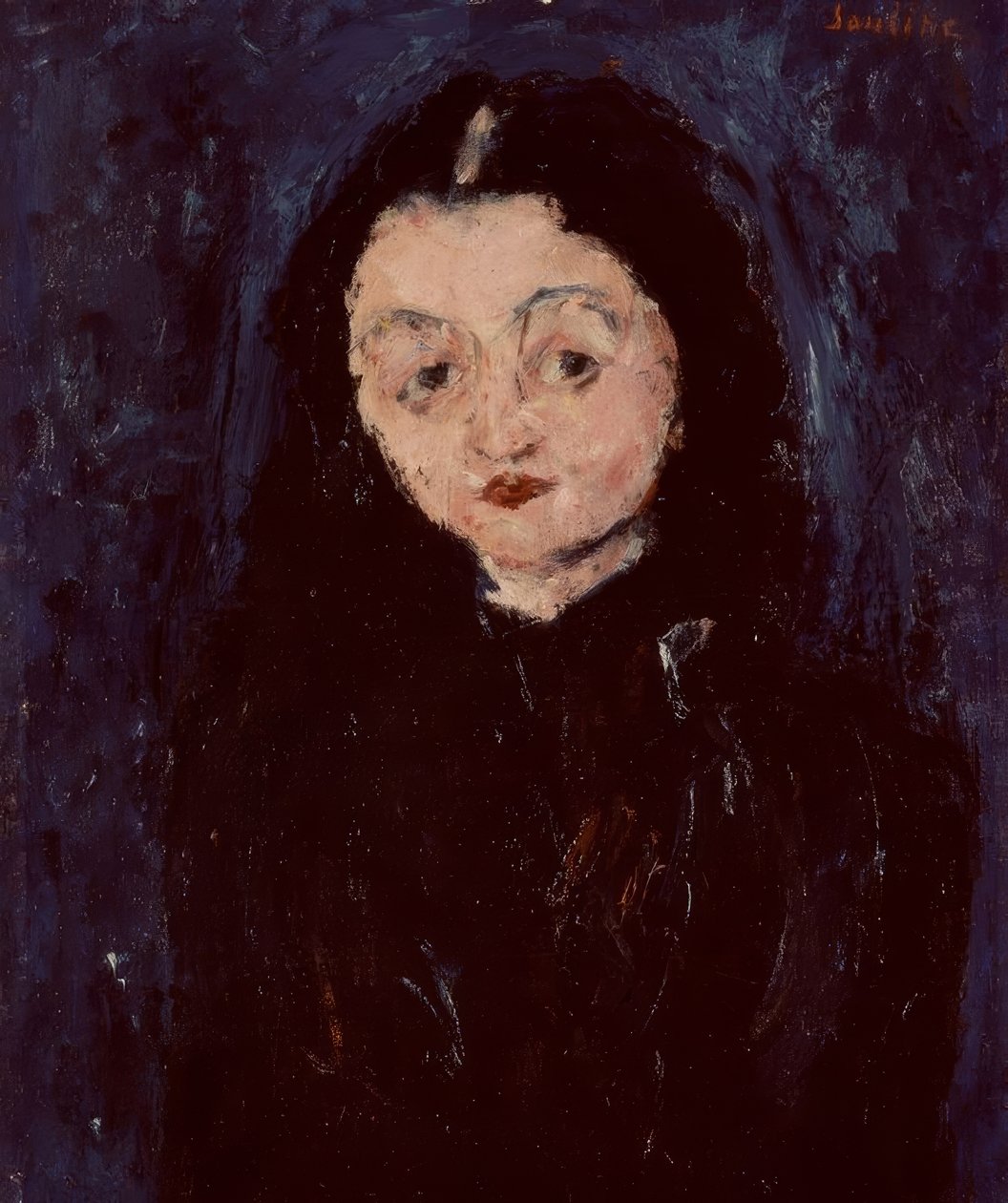 Female Portrait – 20th Century – French Expressionism. Artist: Chaim Soutine. by Chaim Soutine