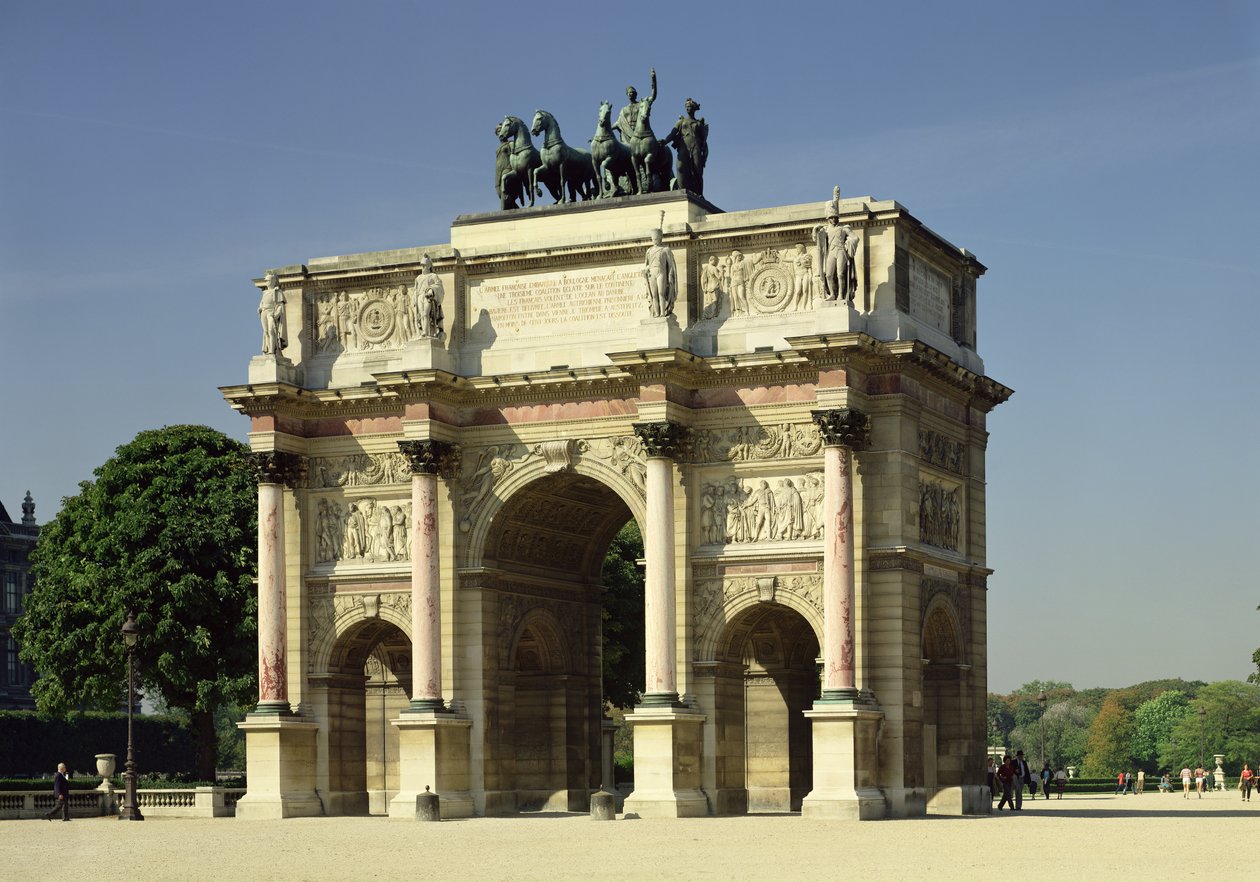 View of the Arc de Triomphe du Carrousel, Built 1806-08 by Charles Percier