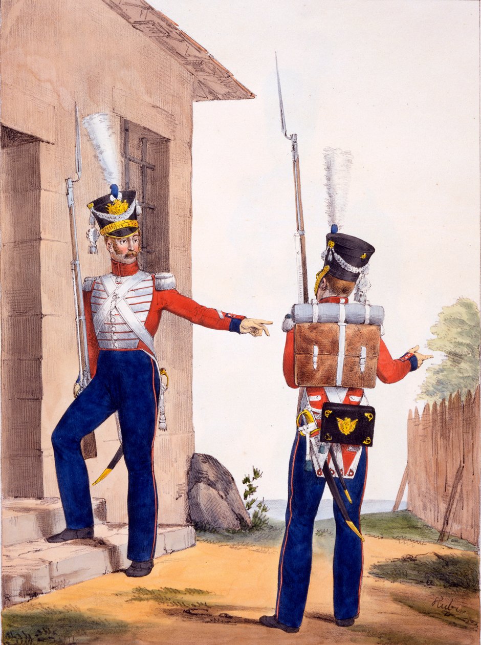 Uniform of the 8th Infantry Regiment of the Swiss Royal Guard, from 