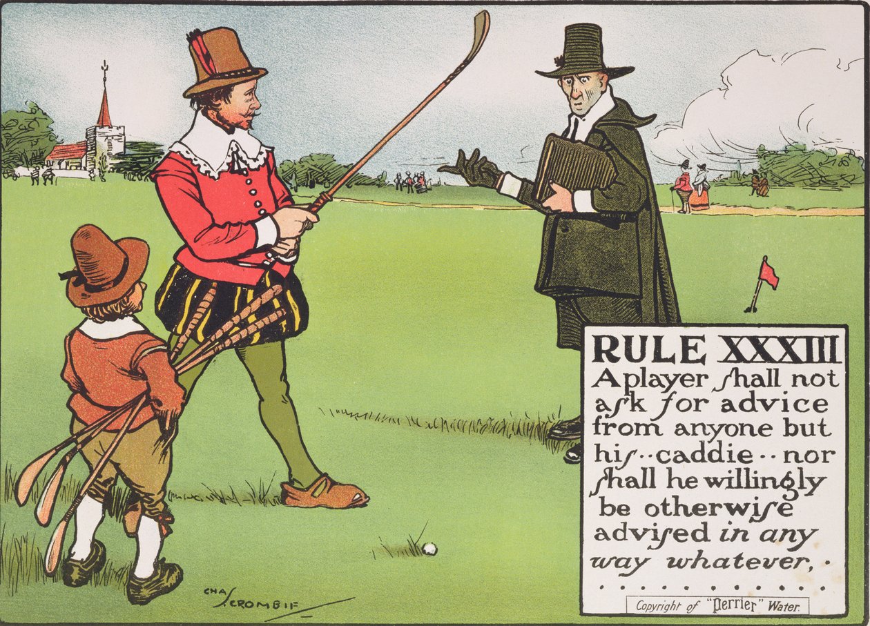 Rule XXXIII: A player shall not ask for advice from anyone but his caddie, from 