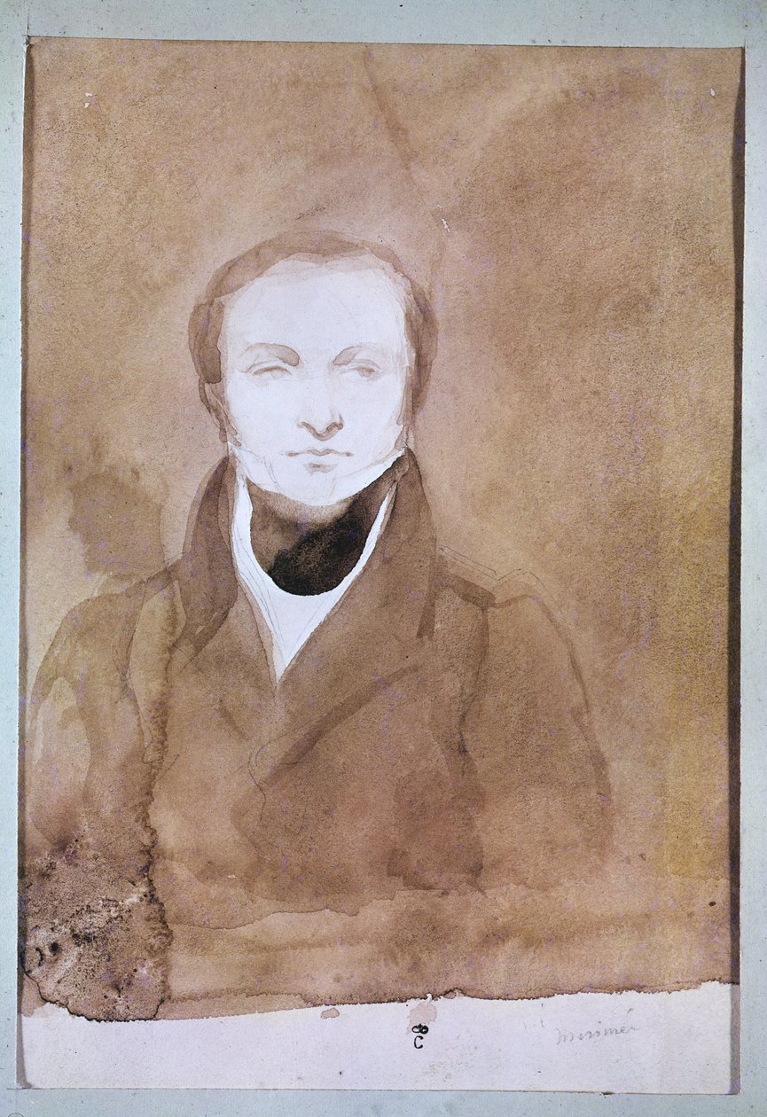 Portrait of Prosper Merimee by Charles Emile Callande de Champmartin