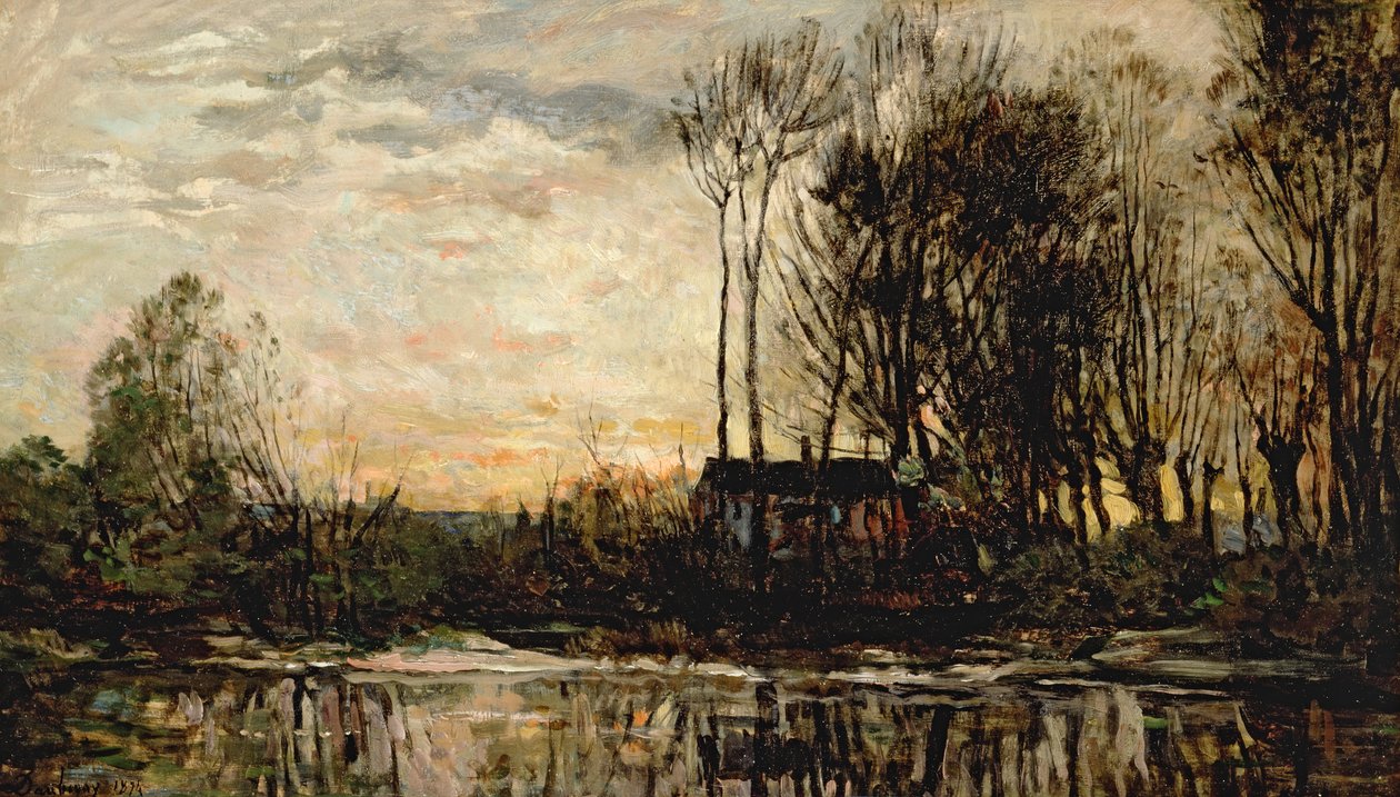 Evening at Bas Meudon by Charles Francois Daubigny