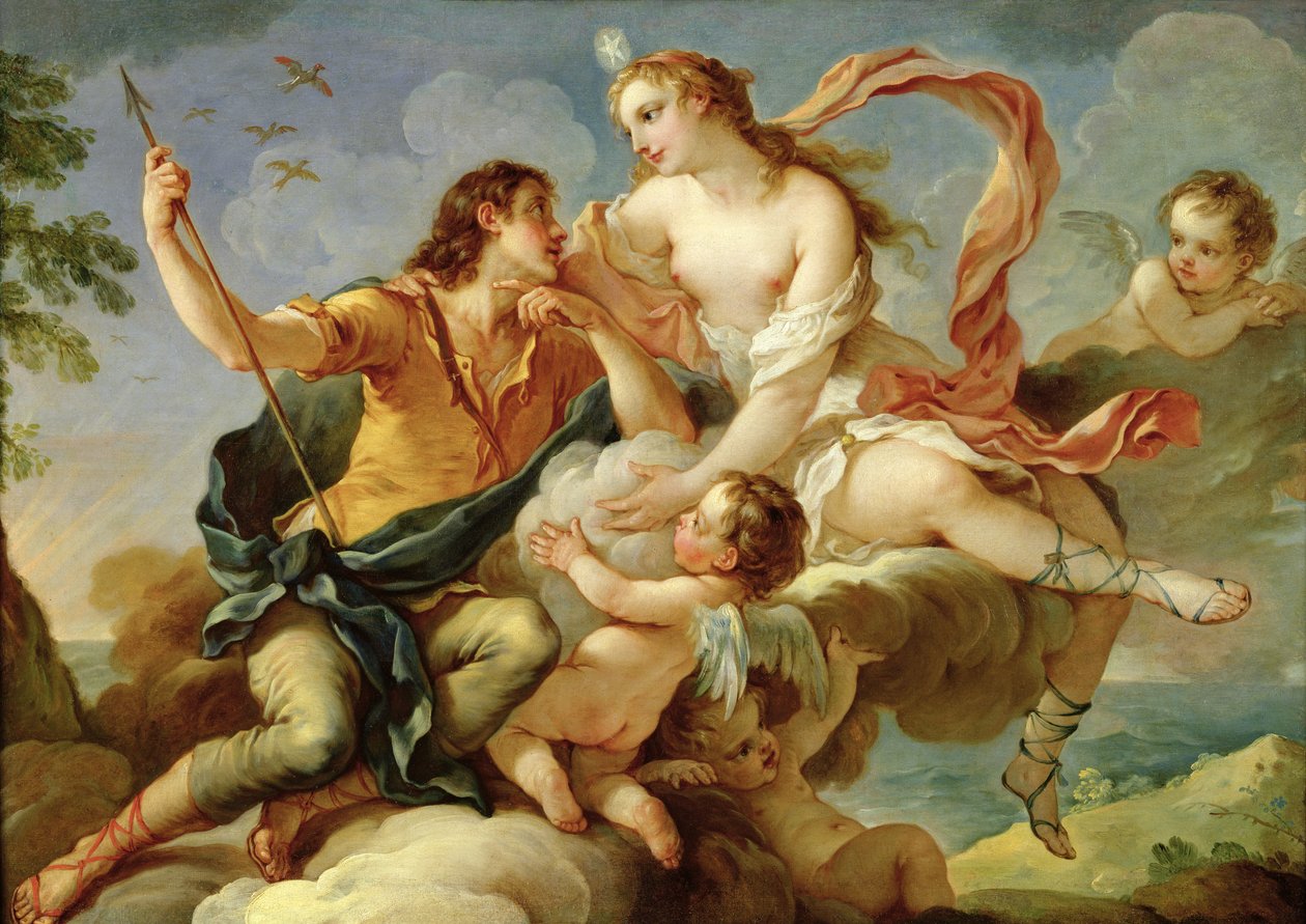 Venus and Adonis by Charles Joseph Natoire