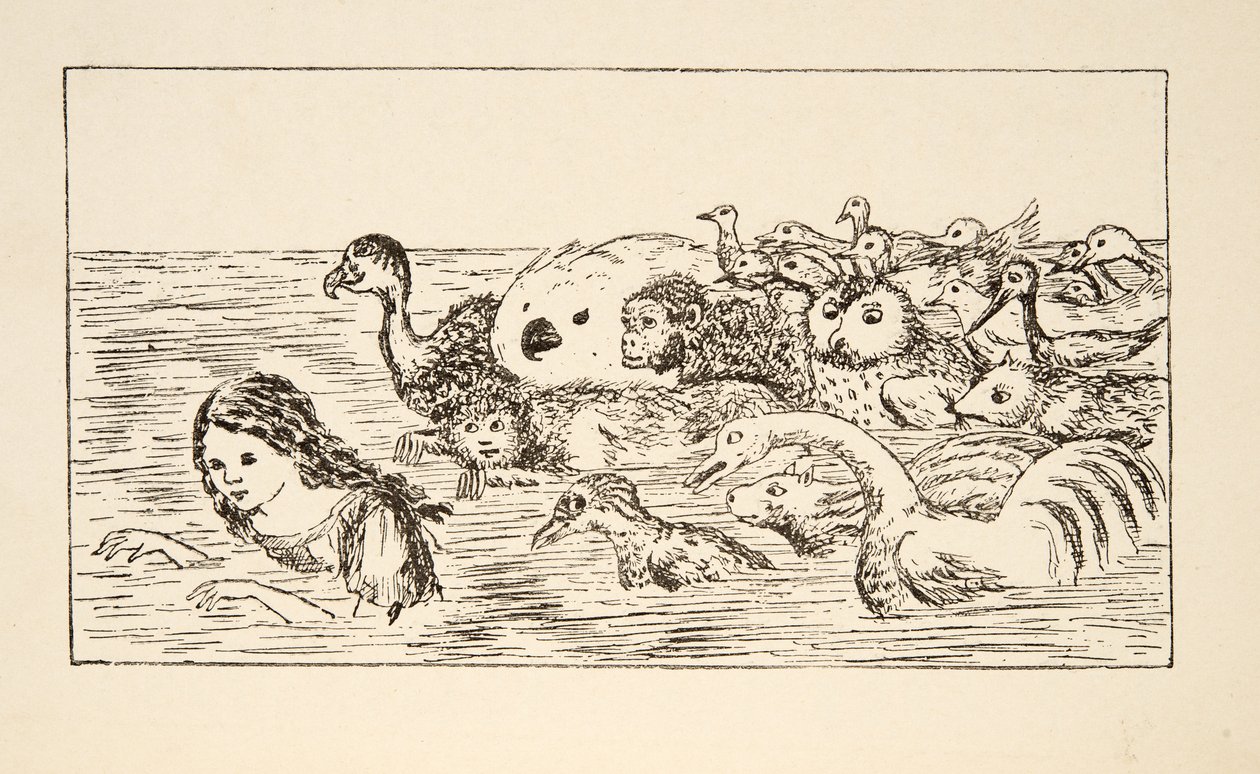 Alice Swimming in the Pool of Tears by Charles Lutwidge Dodgson