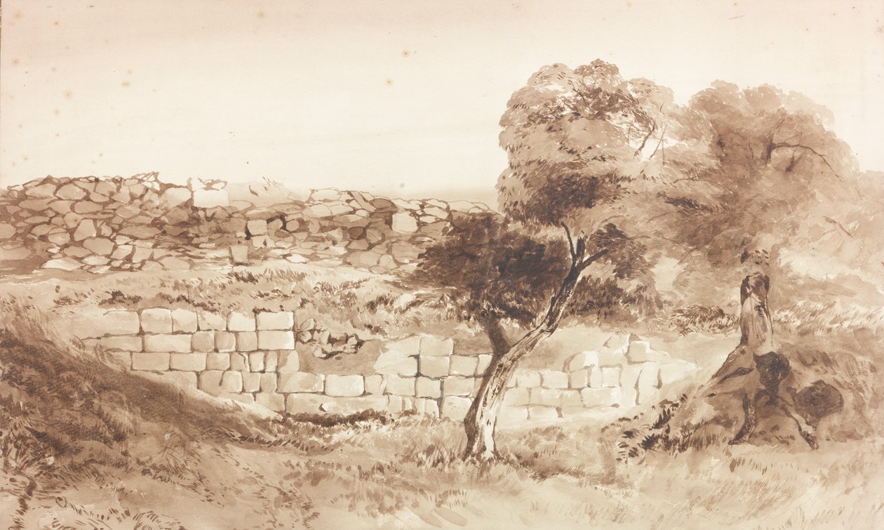 Part of the Eastern Rampart of Birdoswald by Charles Richardson