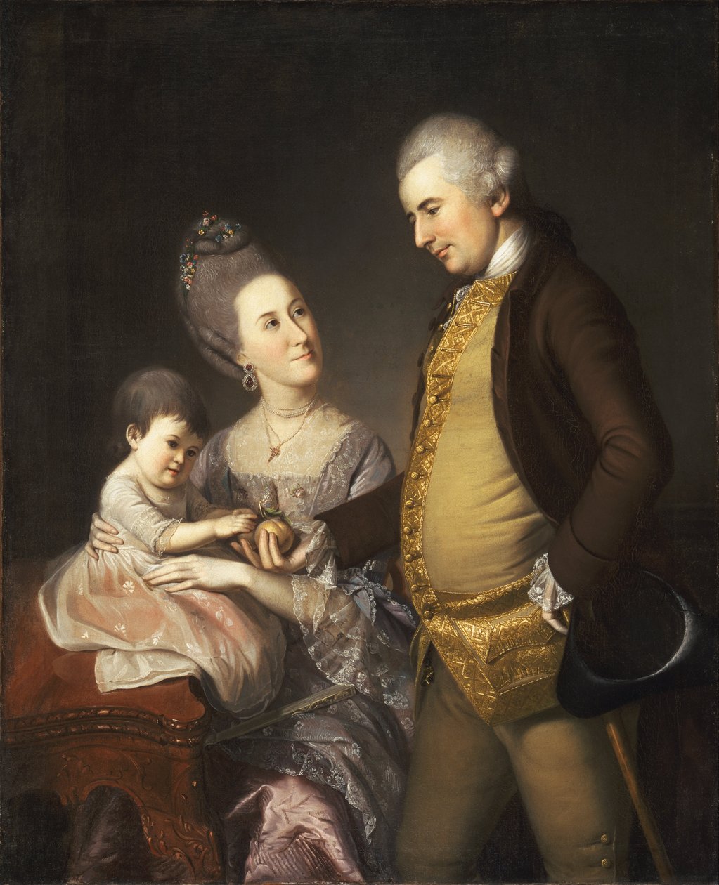 Portrait of John and Elizabeth Lloyd Cadwalader and their Daughter Anne by Charles Willson Peale