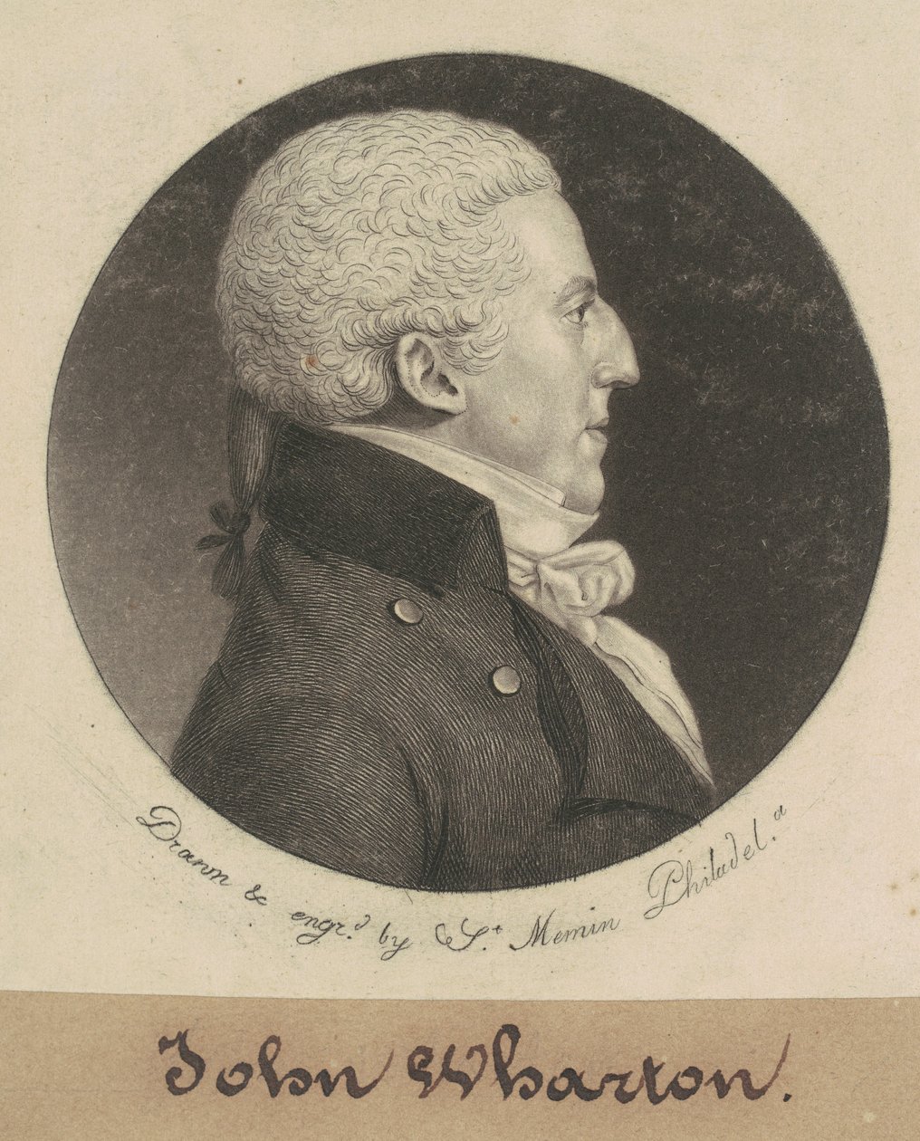 John Wharton by Charles B. J. Févret de Saint Mémin