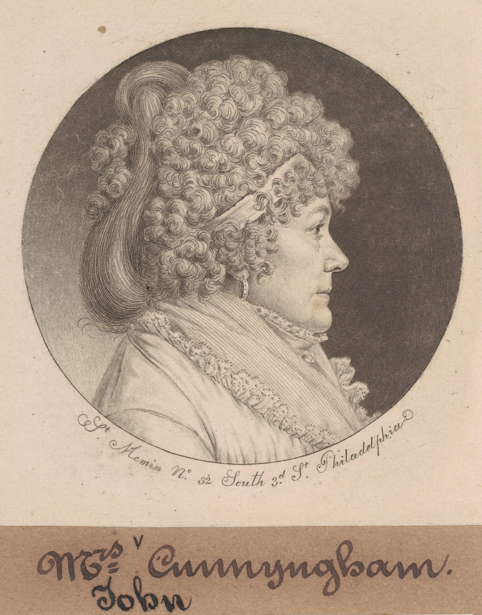 Mrs. Cunnyngham by Charles B. J. Févret de Saint Mémin