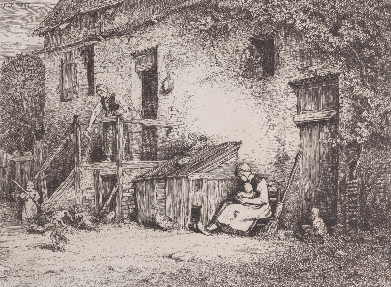 In Front of the House by Charles Emile Jacque