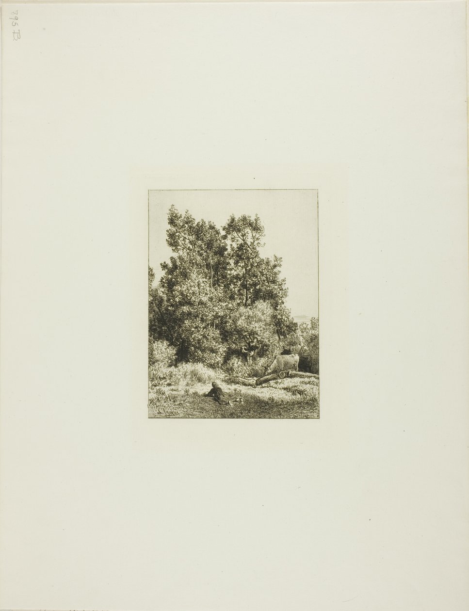 Landscape with Cowherd by Charles Emile Jacque