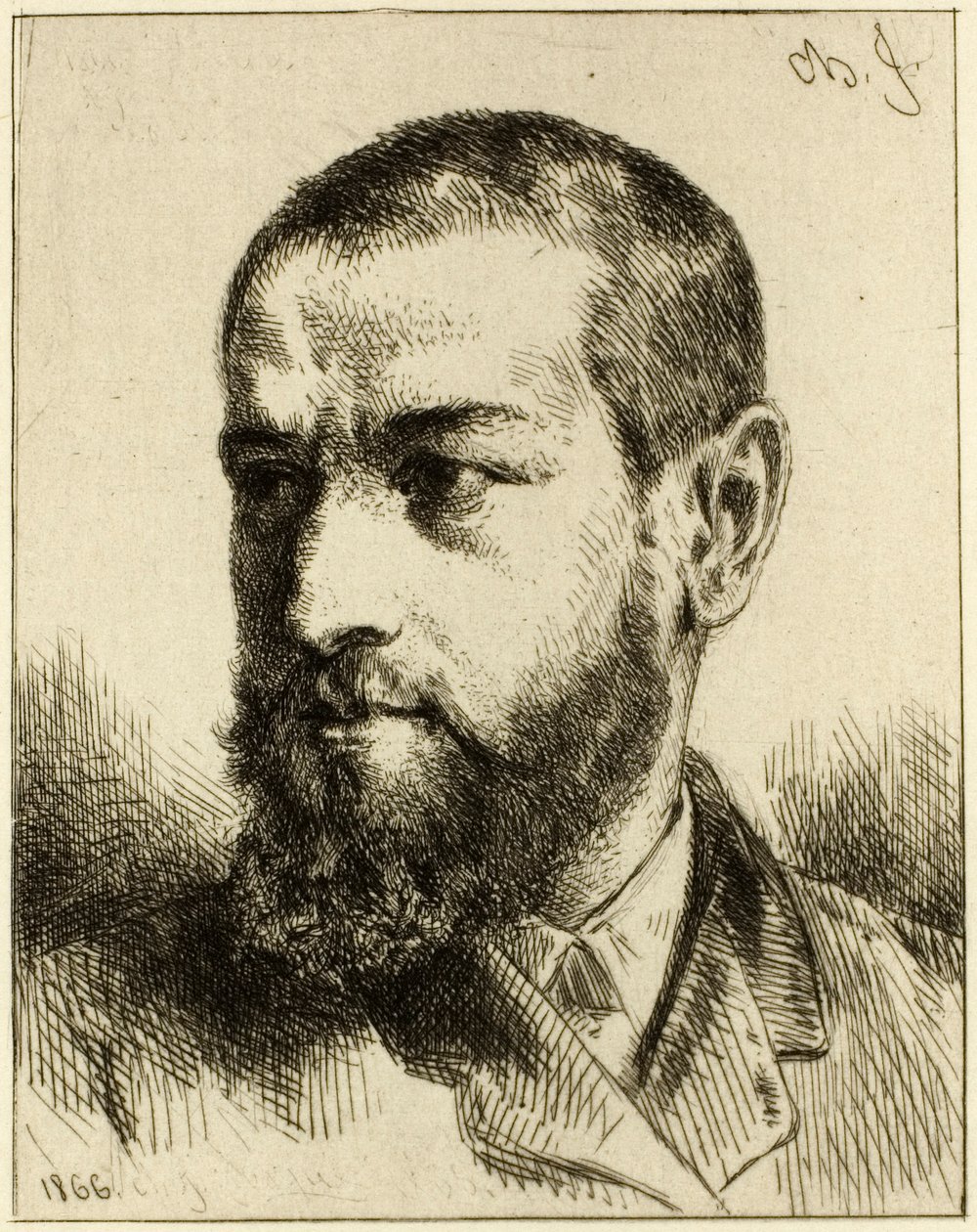 Portrait of J.J. Guiffrey by Charles Emile Jacque