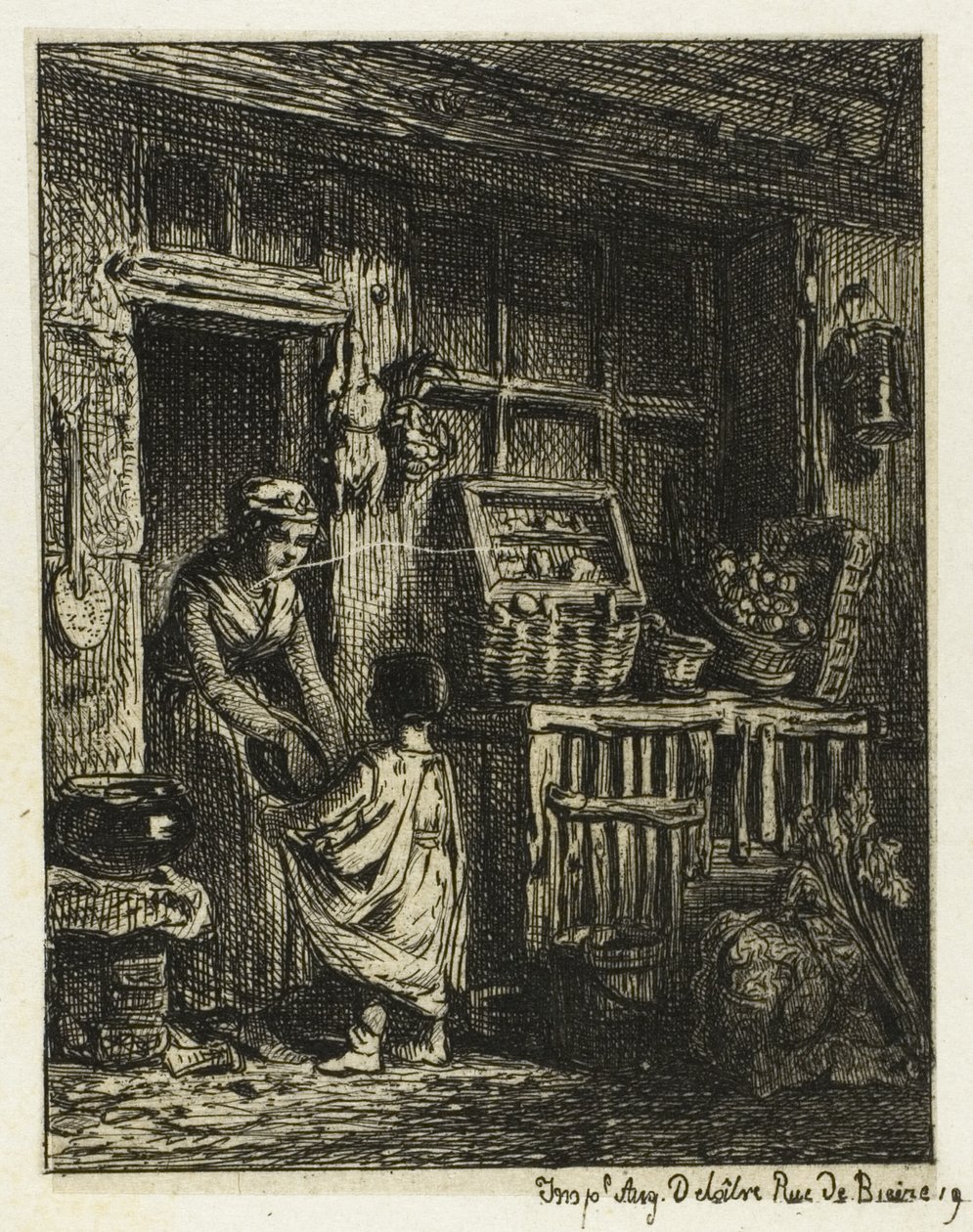 The Fruit Merchant and the Child by Charles Emile Jacque