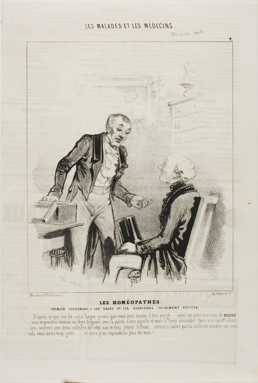 The Homeopaths: First Treatment (plate 4) by Charles Emile Jacque