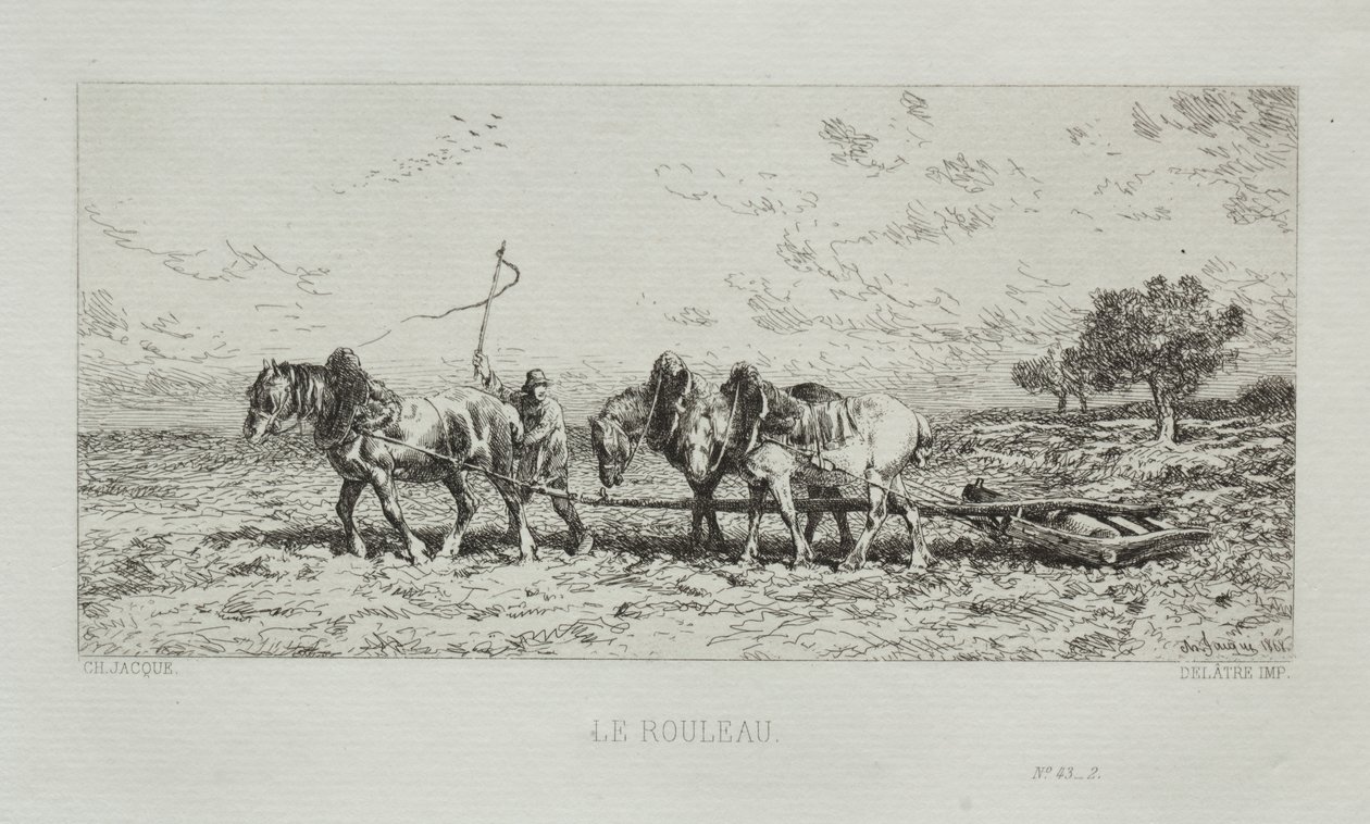 The Roller by Charles Emile Jacque