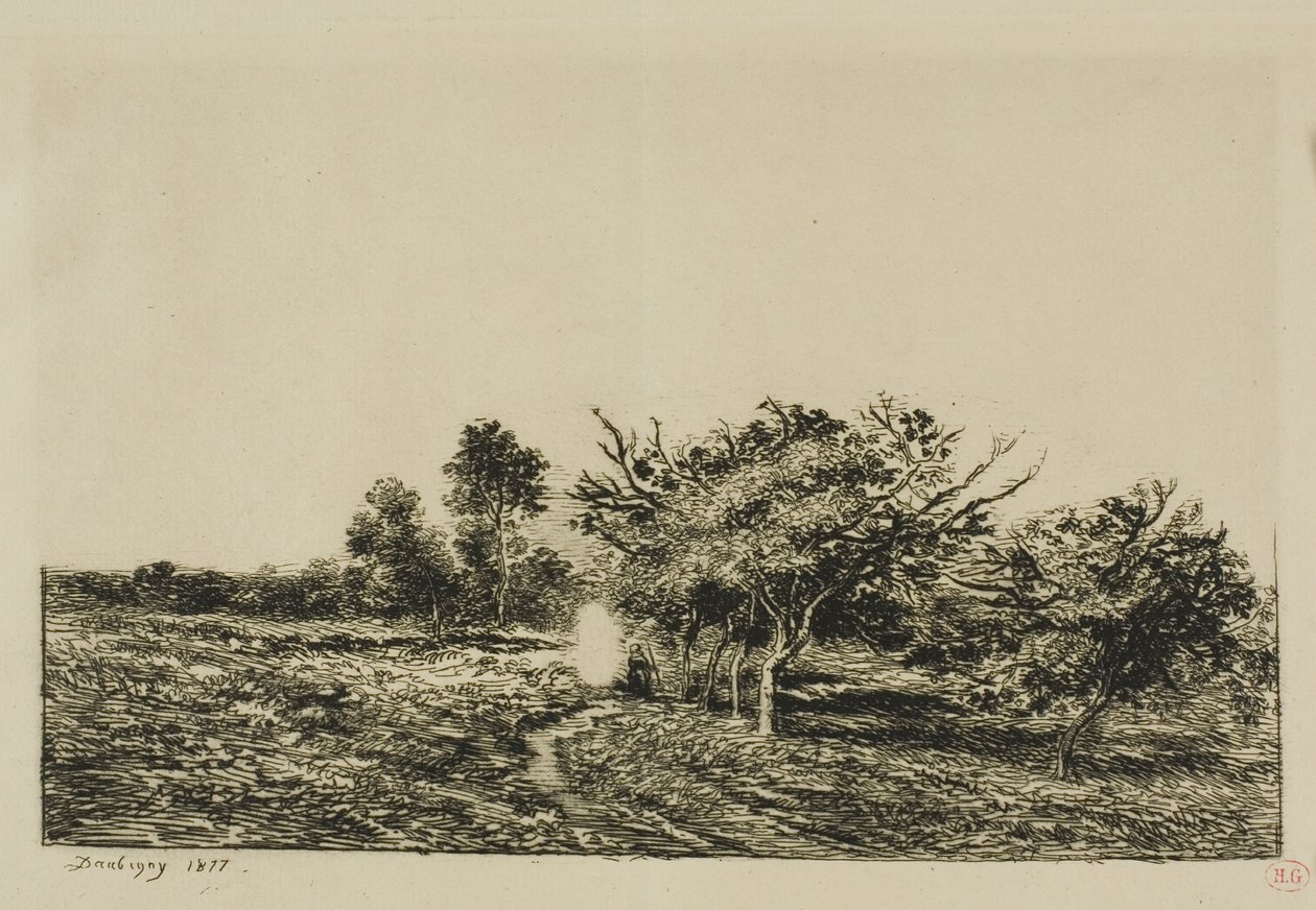 Apple Trees at Auvers by Charles Francois Daubigny