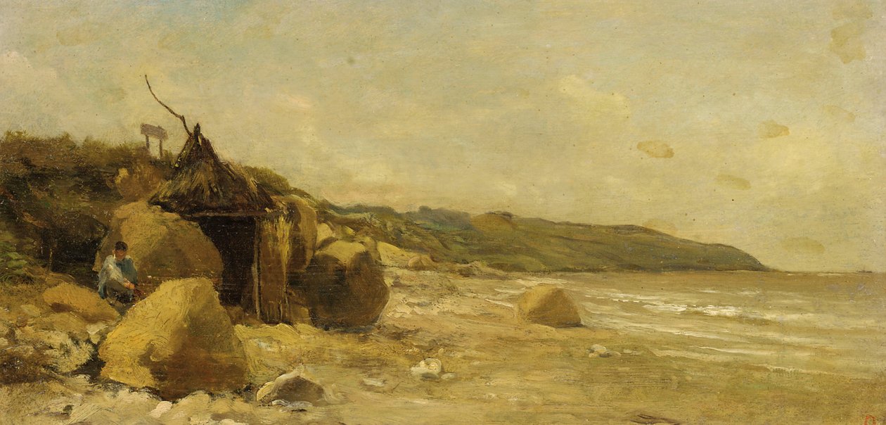 The Bathing Hut of Daubigny by Charles Francois Daubigny