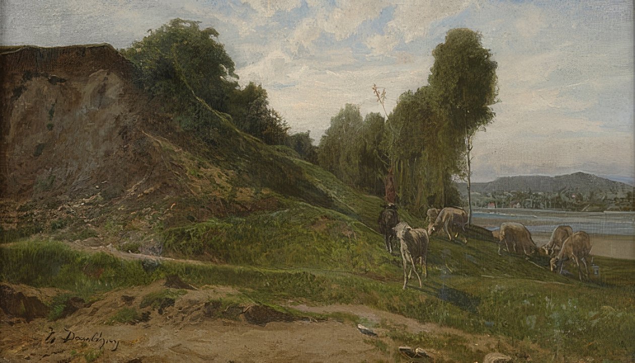 Landscape with Sheep by Charles Francois Daubigny