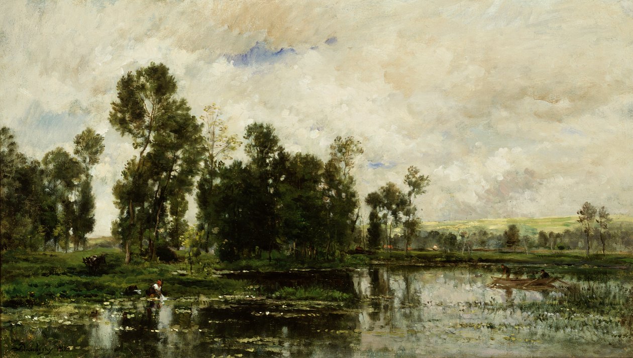 The Edge of the Pond by Charles Francois Daubigny