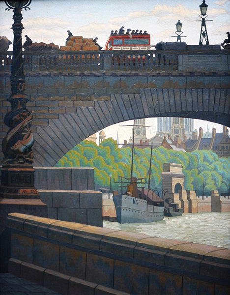 Old Waterloo Bridge by Charles Ginner