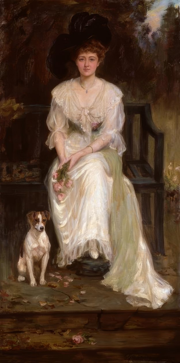 C.G. Anderson, Mrs. Irene Watts / Painting by Charles Goldsborough Anderson