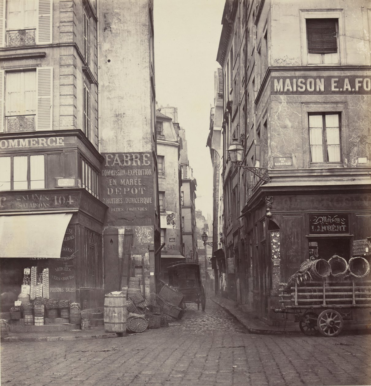 Rue Mondétour, de la rue Rambuteau, 1860s-70s by Charles Marville