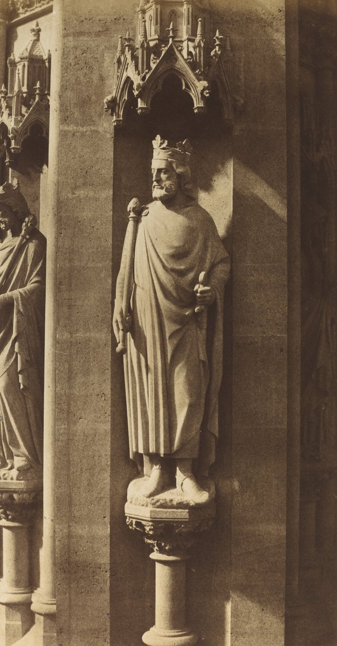 Statue of Clovis, Church of Sainte-Clotilde, Paris by Charles Marville