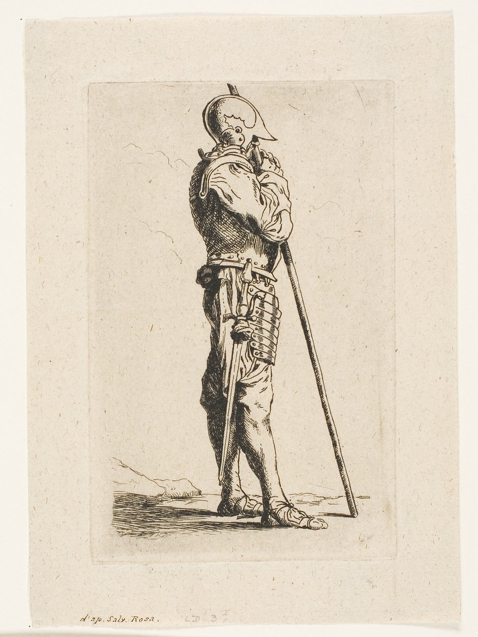 A Soldier Standing, in Profile by Charles Meryon