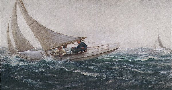 Sailing Free by Charles Napier Hemy