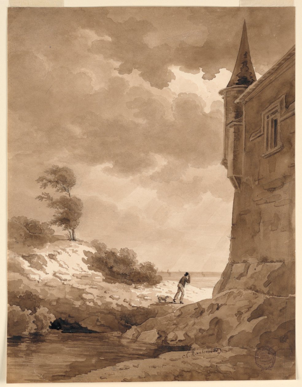 On the Seashore by Charles Nicolas Ransonnette