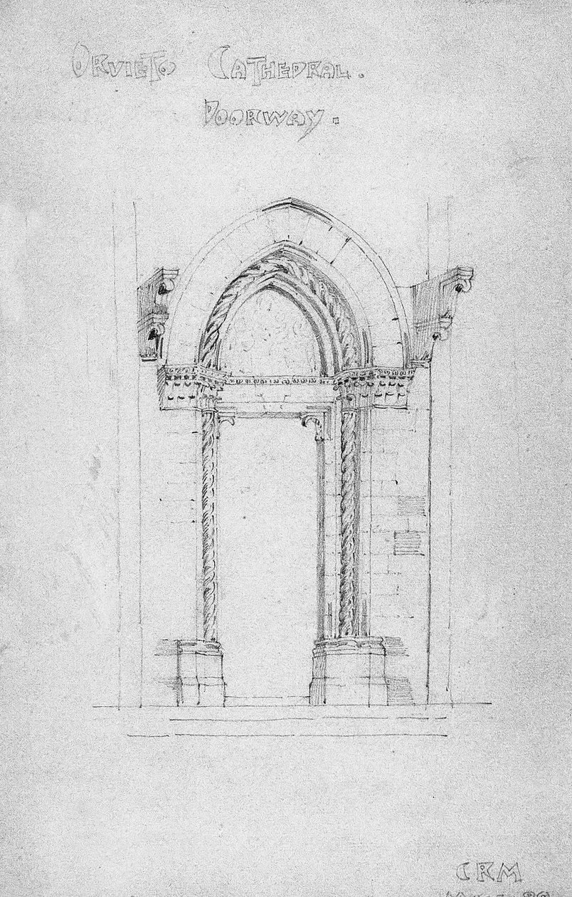 Orvieto Cathedral Doorway, 1891 by Charles Rennie Mackintosh