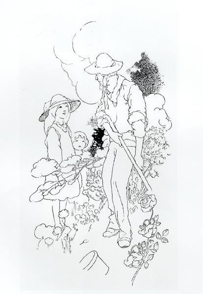 Gardener at work by Charles Robinson