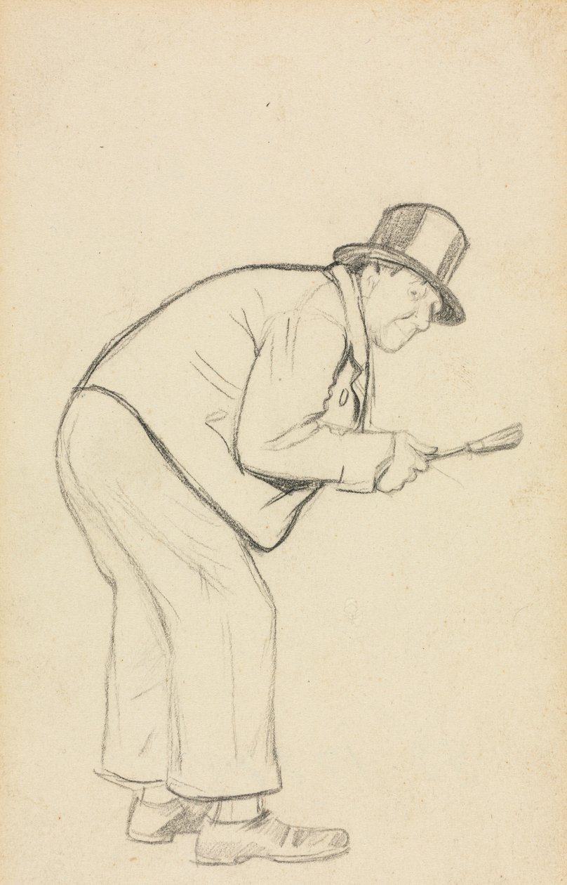 Study for "A Woman Hater" by Charles Samuel Keene