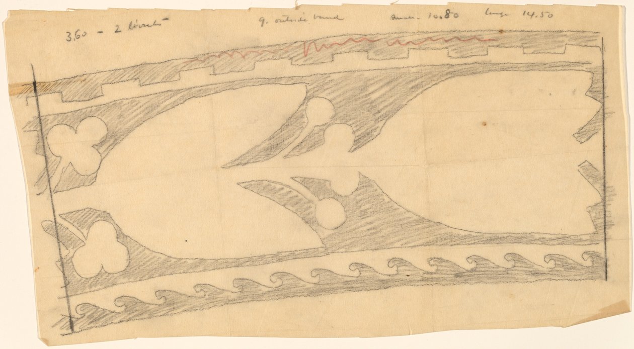Tracing of a Border Design by Charles Sprague Pearce