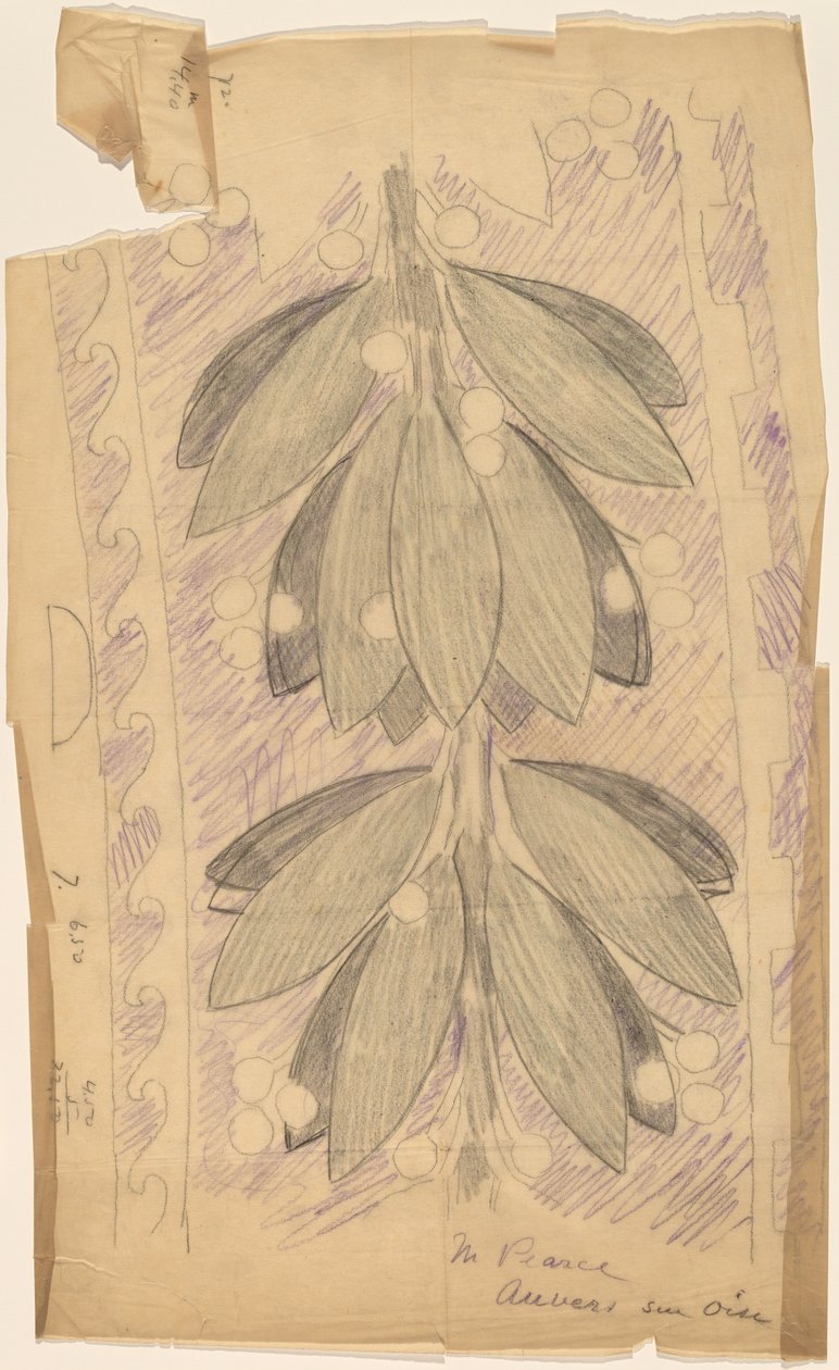 Tracing of a Border Design by Charles Sprague Pearce