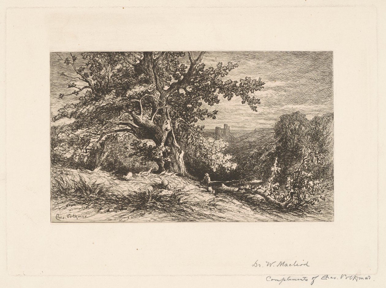 Landscape with Fallen Tree by Charles Volkmar