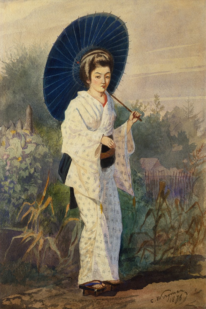 A Japanese Woman by Charles Wirgman