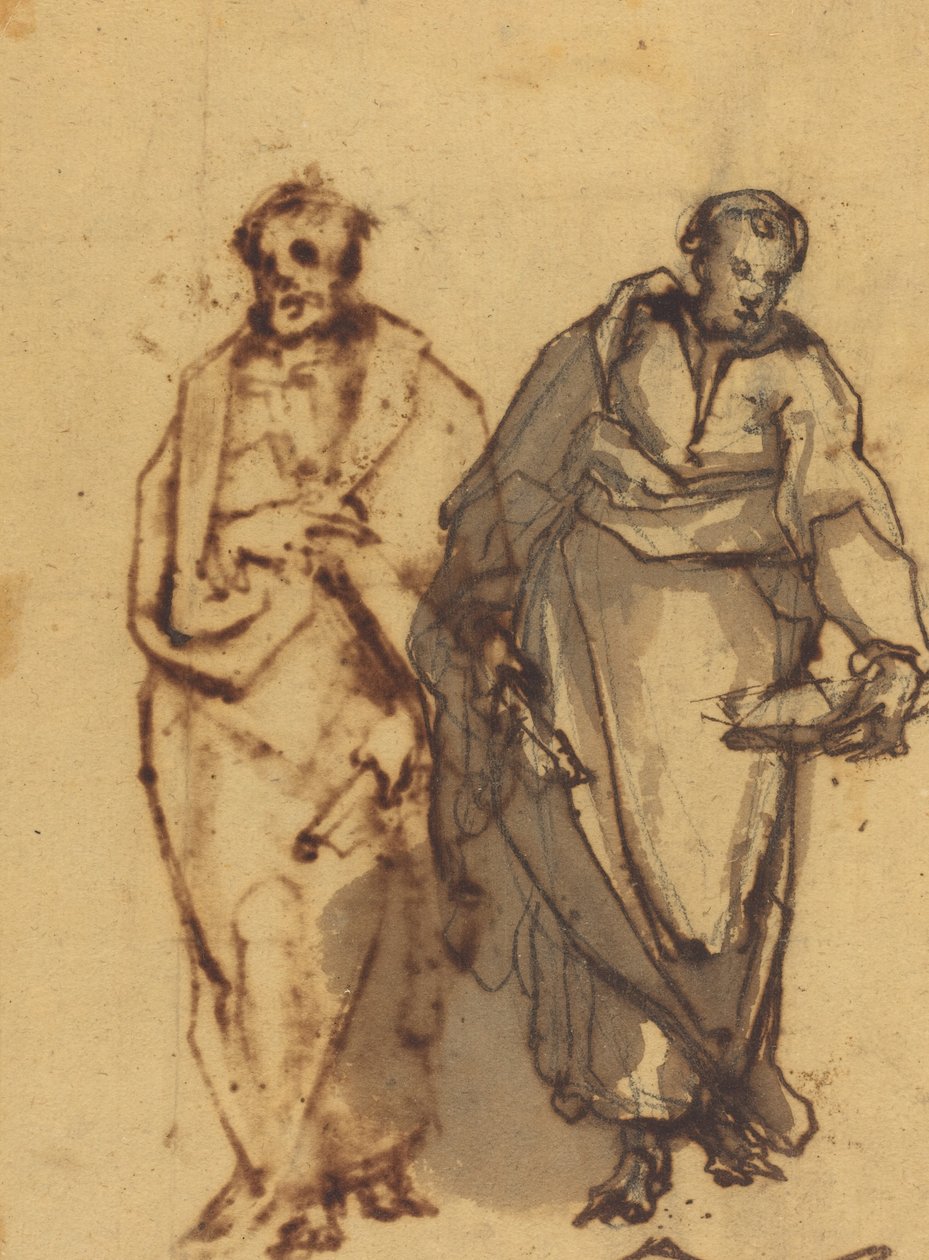 Two Draped Figures by Cherubino Alberti