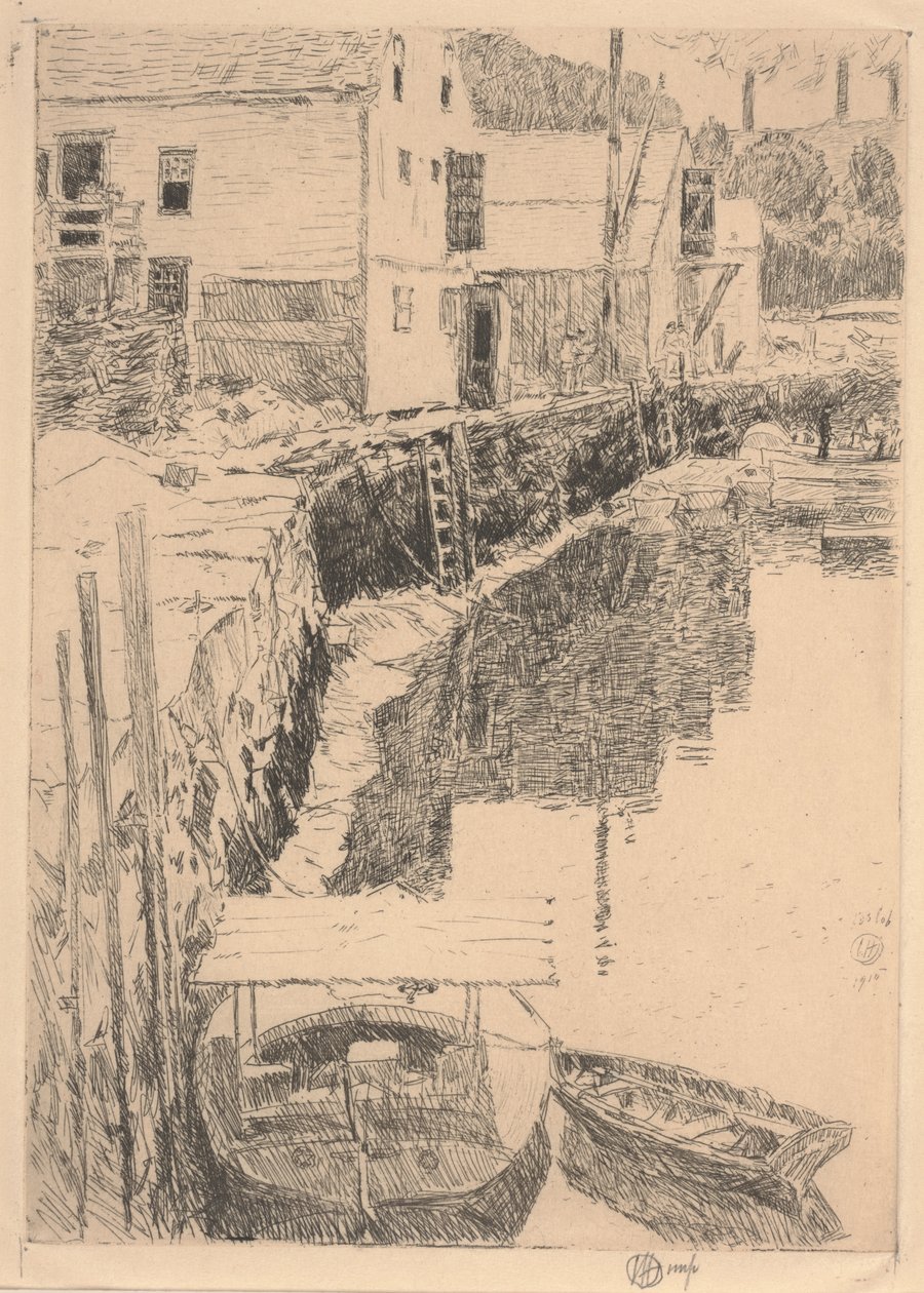 Cos Cob Dock by Childe Frederick Hassam