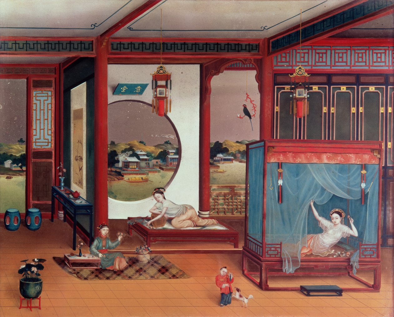 Scene of an Interior by Chinese School
