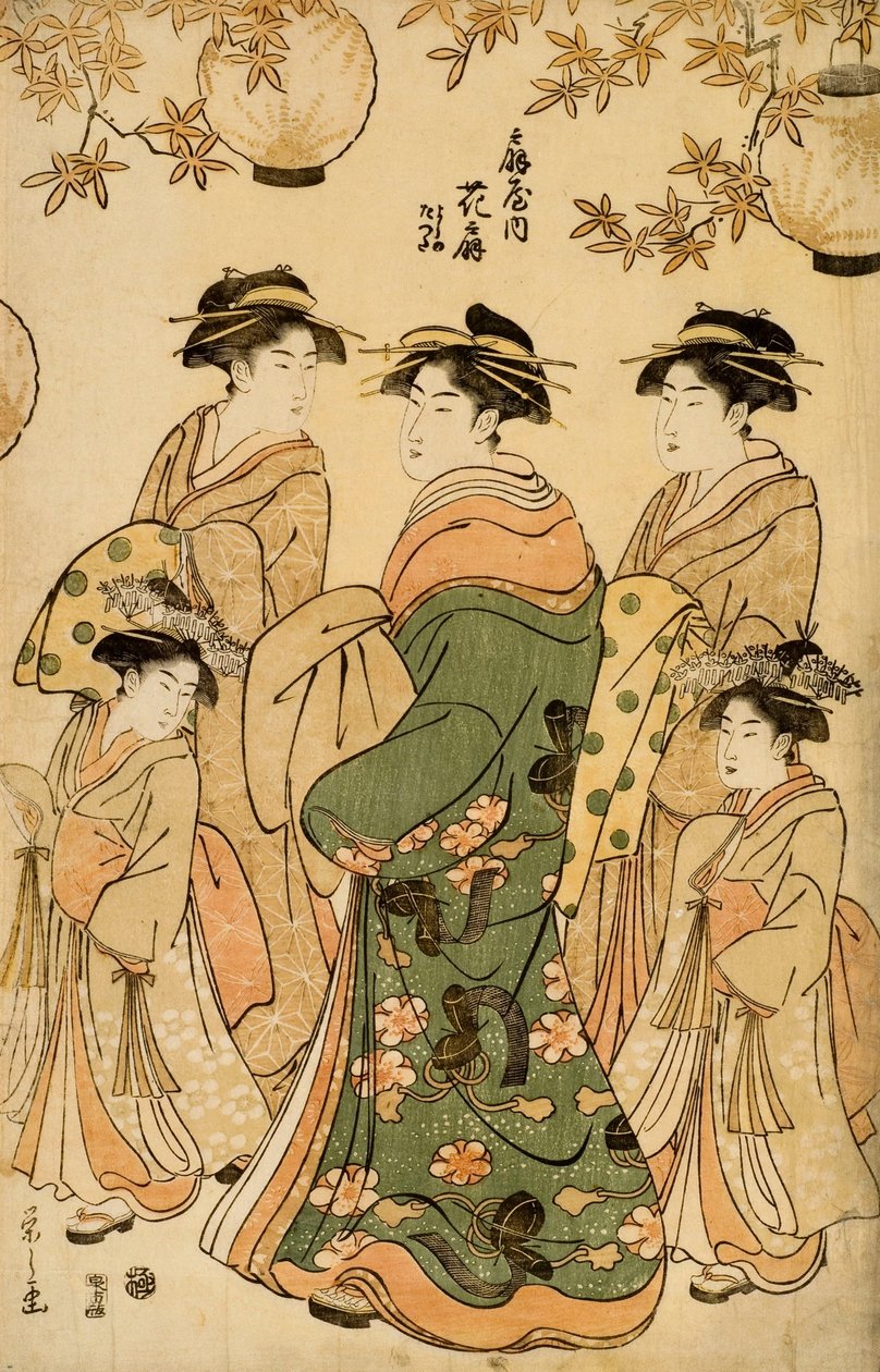 Woodcut by Chobunsai Eishi